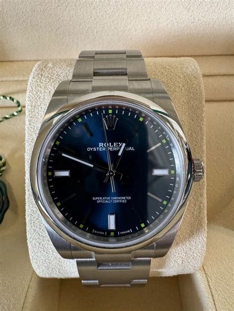 rolex oyster perpetual 39 blau preis